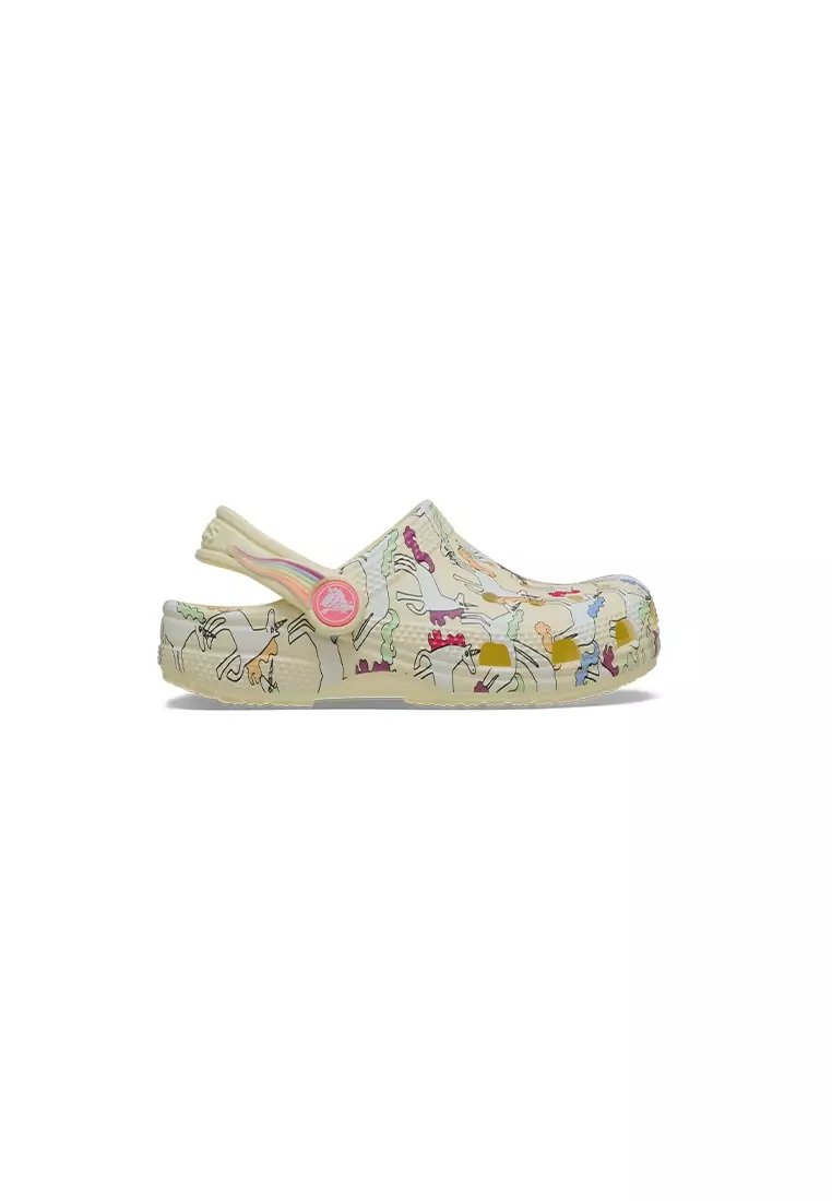 Toddler's Classic Unicorn Graphic Clog in Yellow Light
