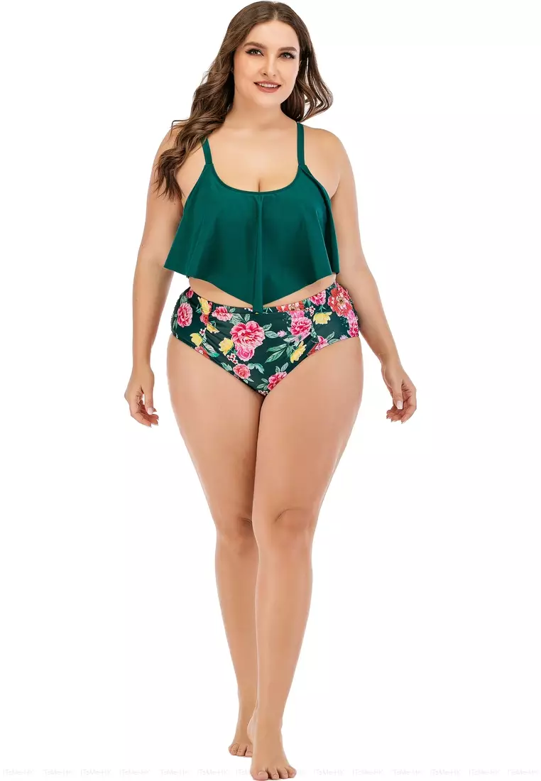 Cute plus hot sale size swimwear