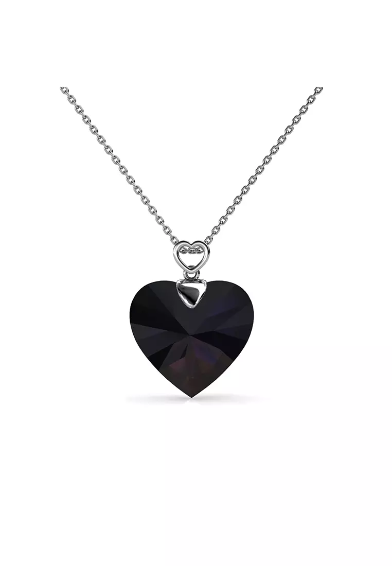 Royal Heart Pendant Blue - Kalung Crystal Swarovksi by Her Jewellery
