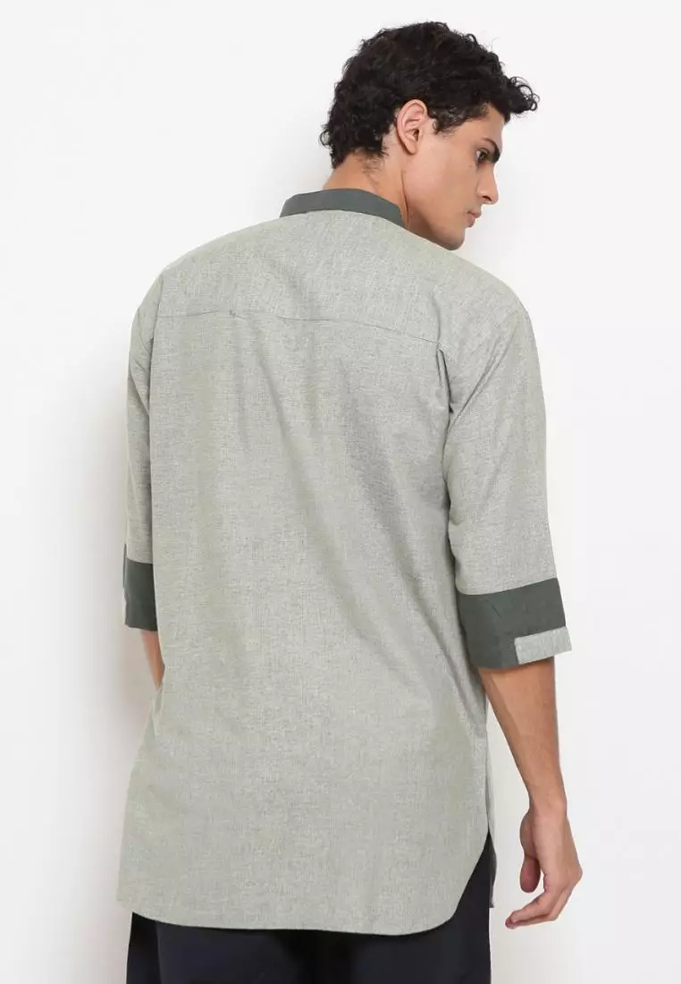 Zayidan Baju Koko Gamis Muslim Pria Nazeef - Mint