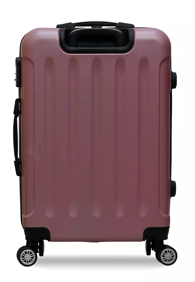 Austin Koper Hardcase Unisex Size 24 Inch Suitcase Combination Lock Large Compartment Material ABS+PVC Coated ORIGINAL - Pink