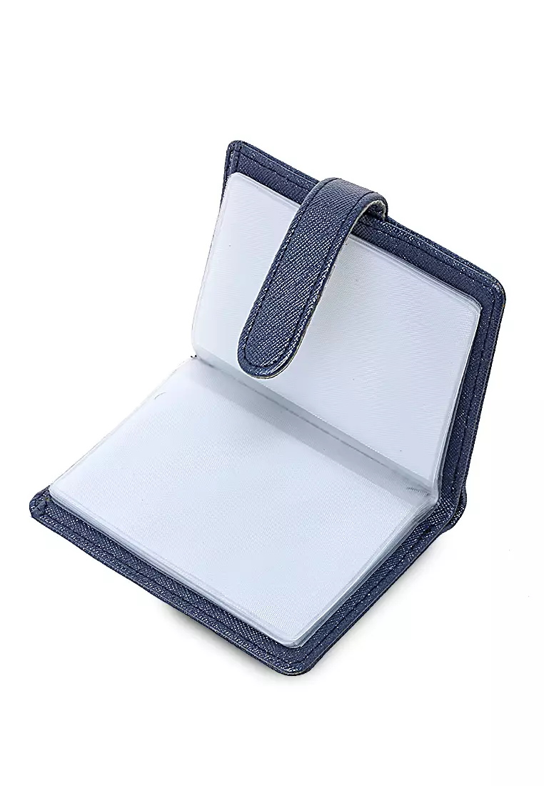 Jareth Dompet Wanita Motif Polos Simple Pengait Slot - Navy