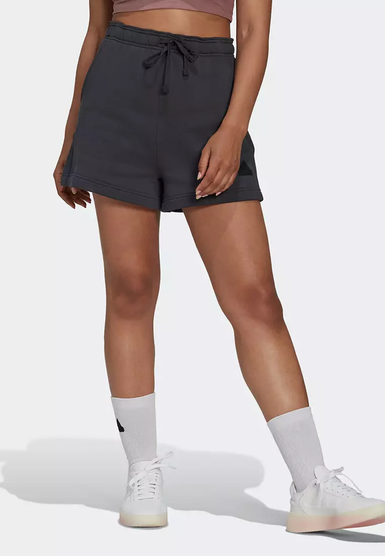 Adidas sweat best sale shorts women's