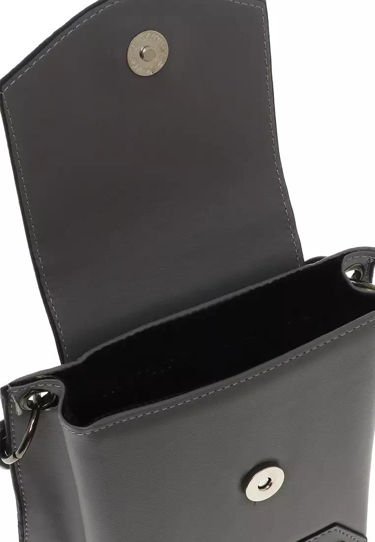 Xena Slingbag Wanita Tali Rantai Motif Polos High Quality Premium - Grey