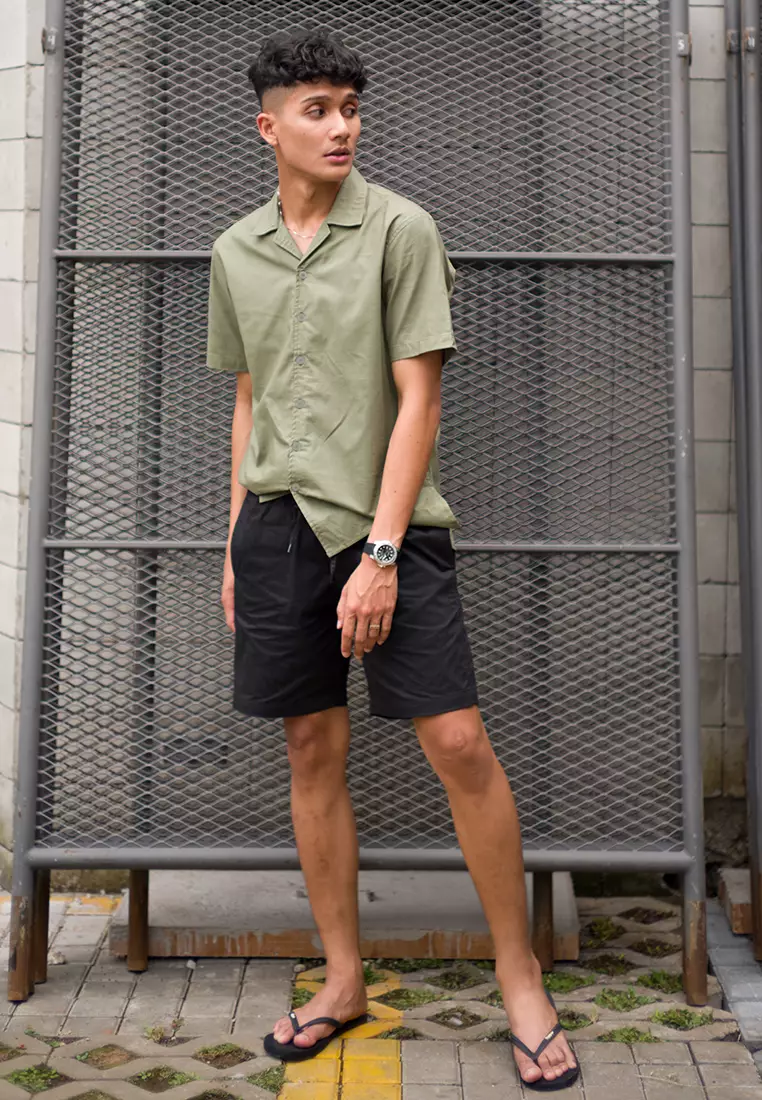 Kemeja pendek pantai OXCON summer shirt Palm Green