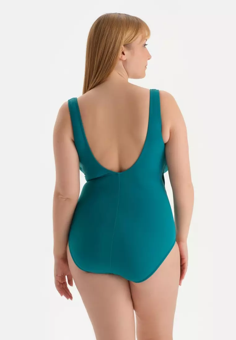 Green Minimizer Swimsuit, Full-Cup, Non-wired, Swimwear for Women