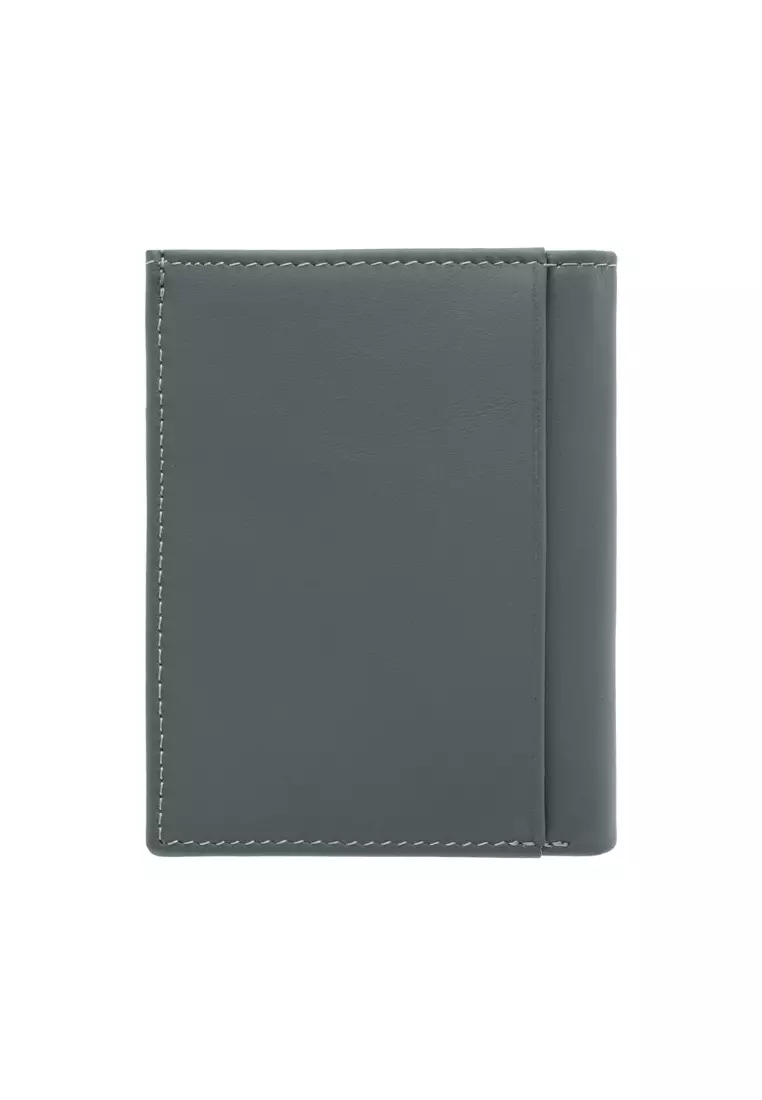 Top Grain Leather Bi-Fold Small Vertical Multi Card Short Plain Colour Wallet EWB 20961