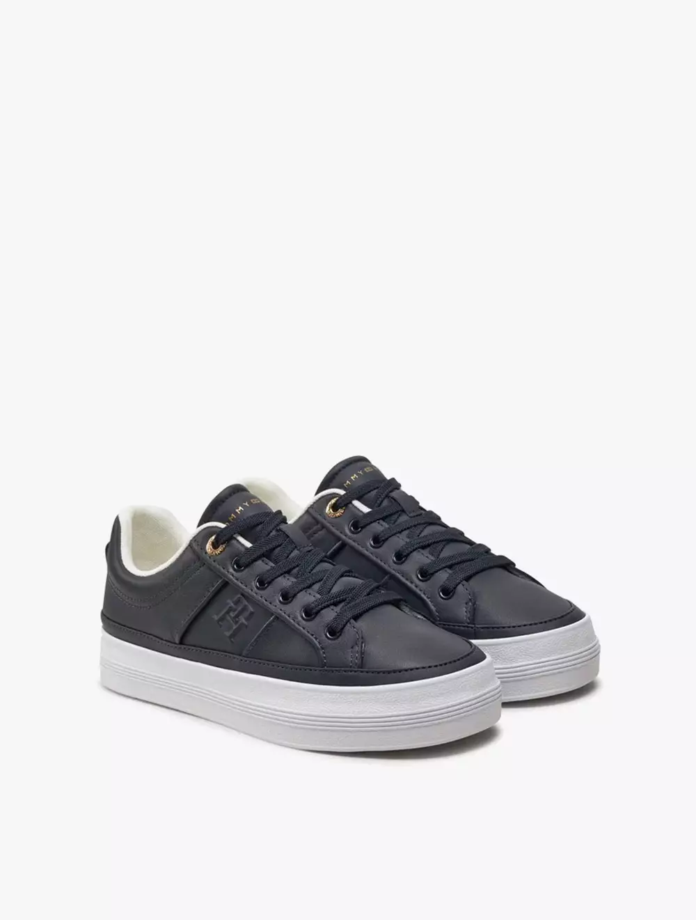 TOMMY HILFIGER - ESEENTIAL VULC SNEAKER MONOGRAM - Navy - Navy