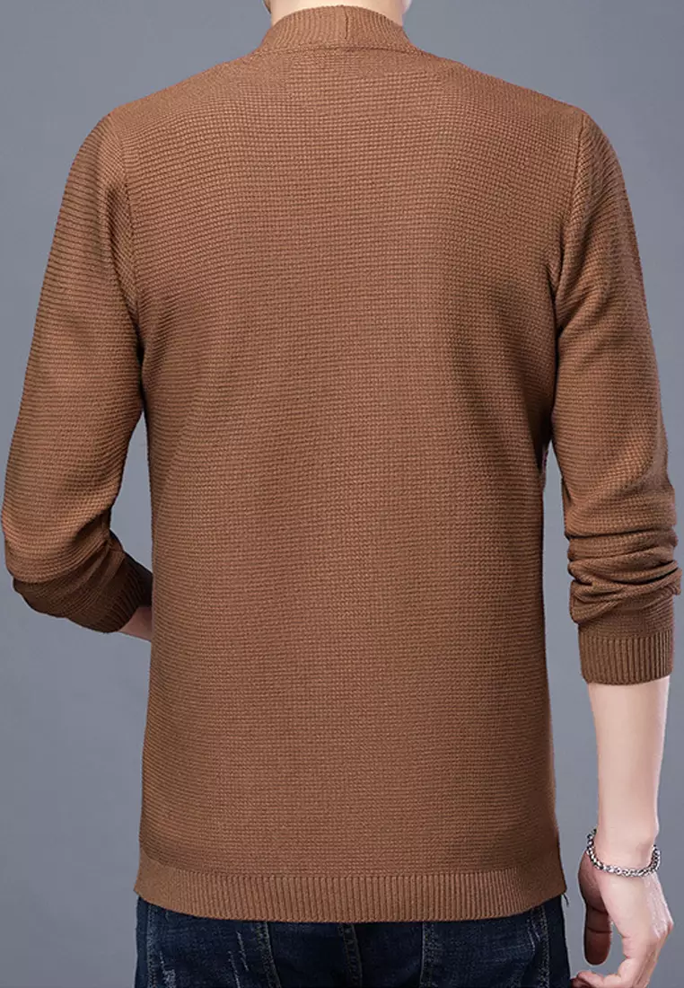 Knitted Texture Cardigan BD-M8128