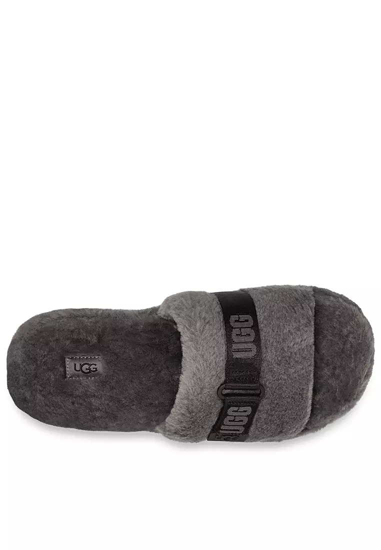 UGG(アグ) 1130816 Fluff Up Charcoal サンダル UGG アグ スライドサンダル フラッフ アップ メンズ レディース