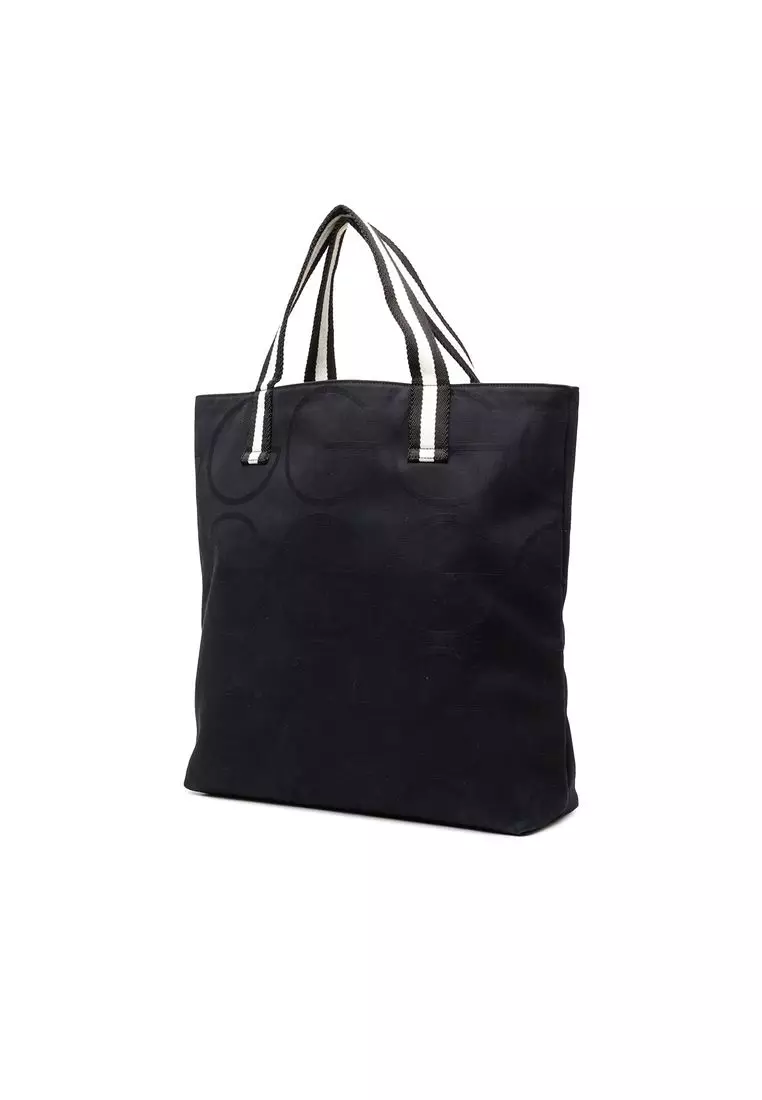 Pre-Loved Gucci Canvas G Monogram Web Tote