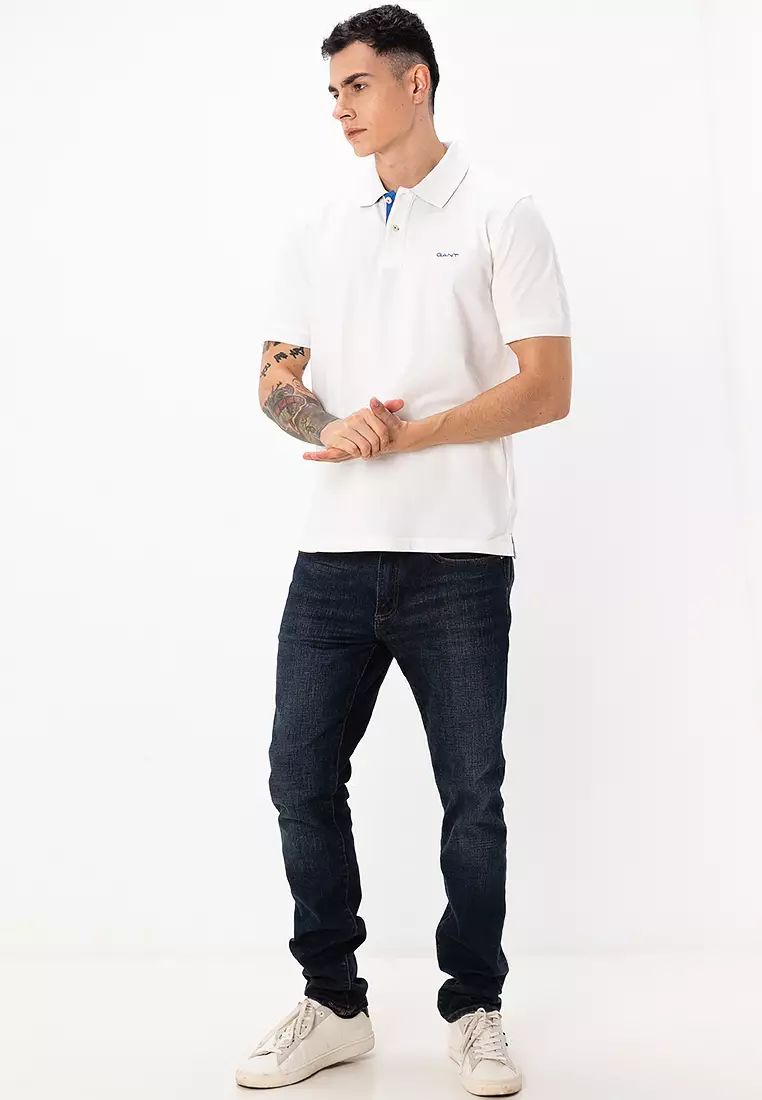 Contrast Pique Polo Shirt
