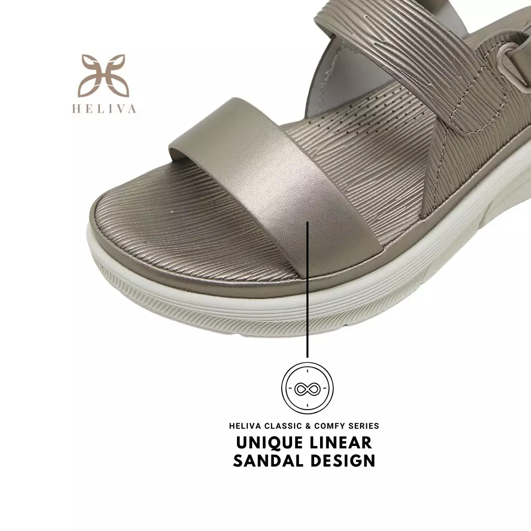 Heliva Shela Sandal Wedges Strap Ankle Wrap Sol 4cm