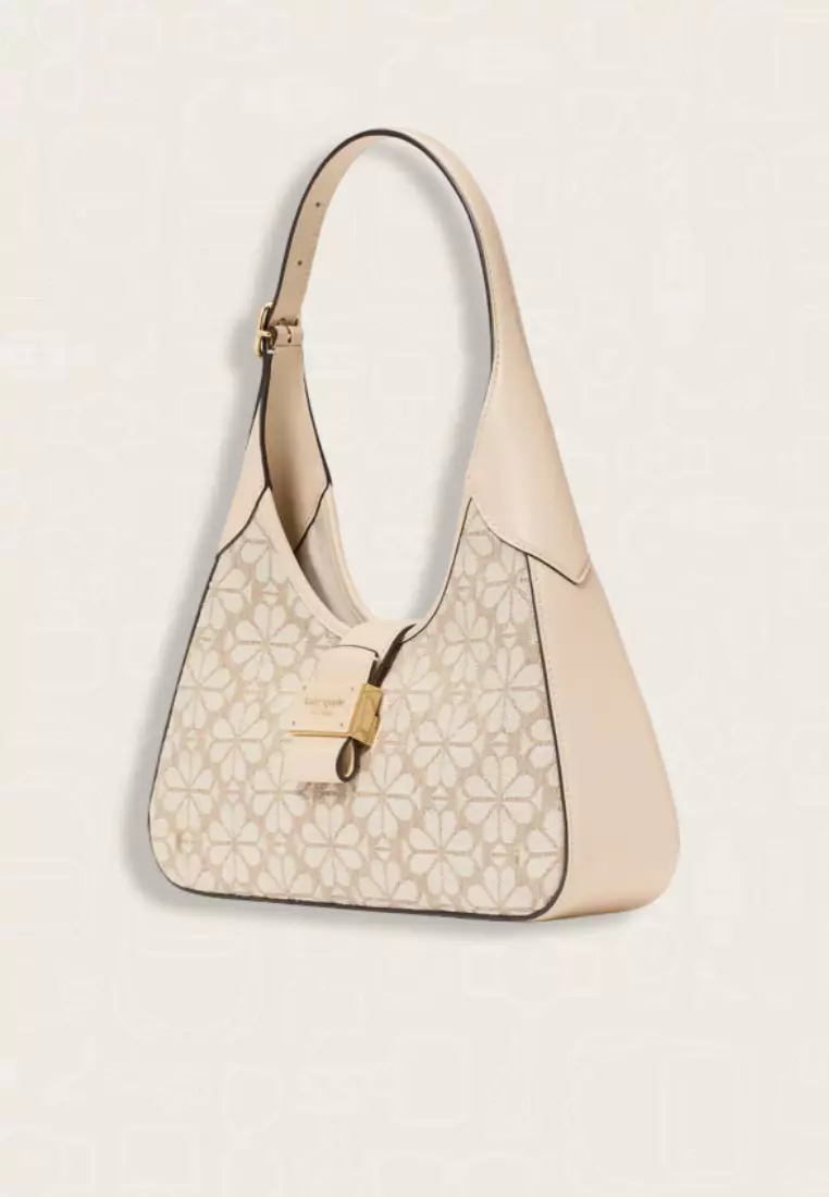 Kate Spade Flower Jacquard Nouveau Small Shoulder Bag Natural Multi