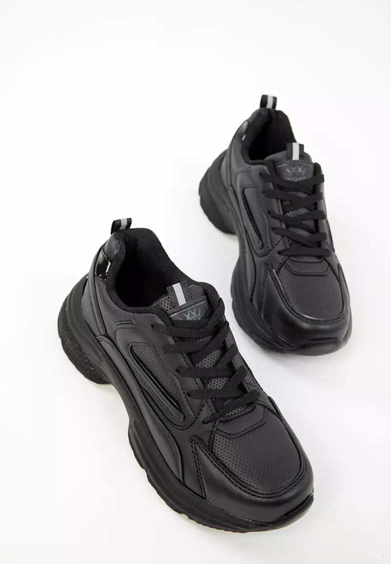 Black-Black-C Women's Sneakers 18802