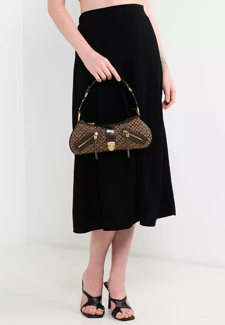 Guess Belle Vintage Top Zip Shoulder Bag 2023 | Buy Guess Online