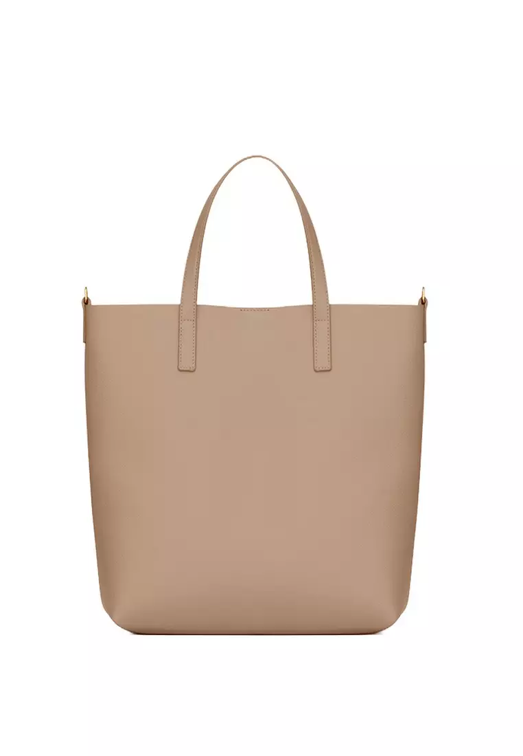 Toy In Supple Leather Tote Bag in Dark Beige
