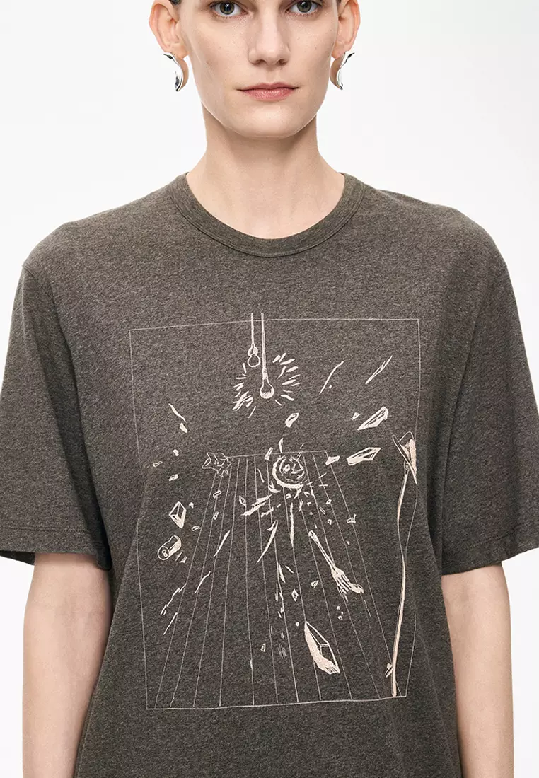 Cotton Irregular Loose Short Sleeve T-shirt