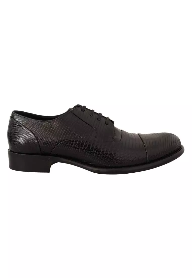 Buy Dolce Gabbana Dolce Gabbana Black Lizard Leather Derby