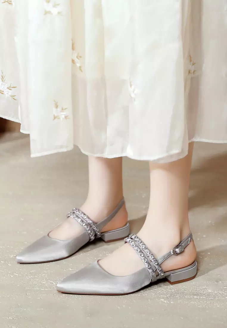2.5CM Rhinestone Strap Slingback Heel TE578-29