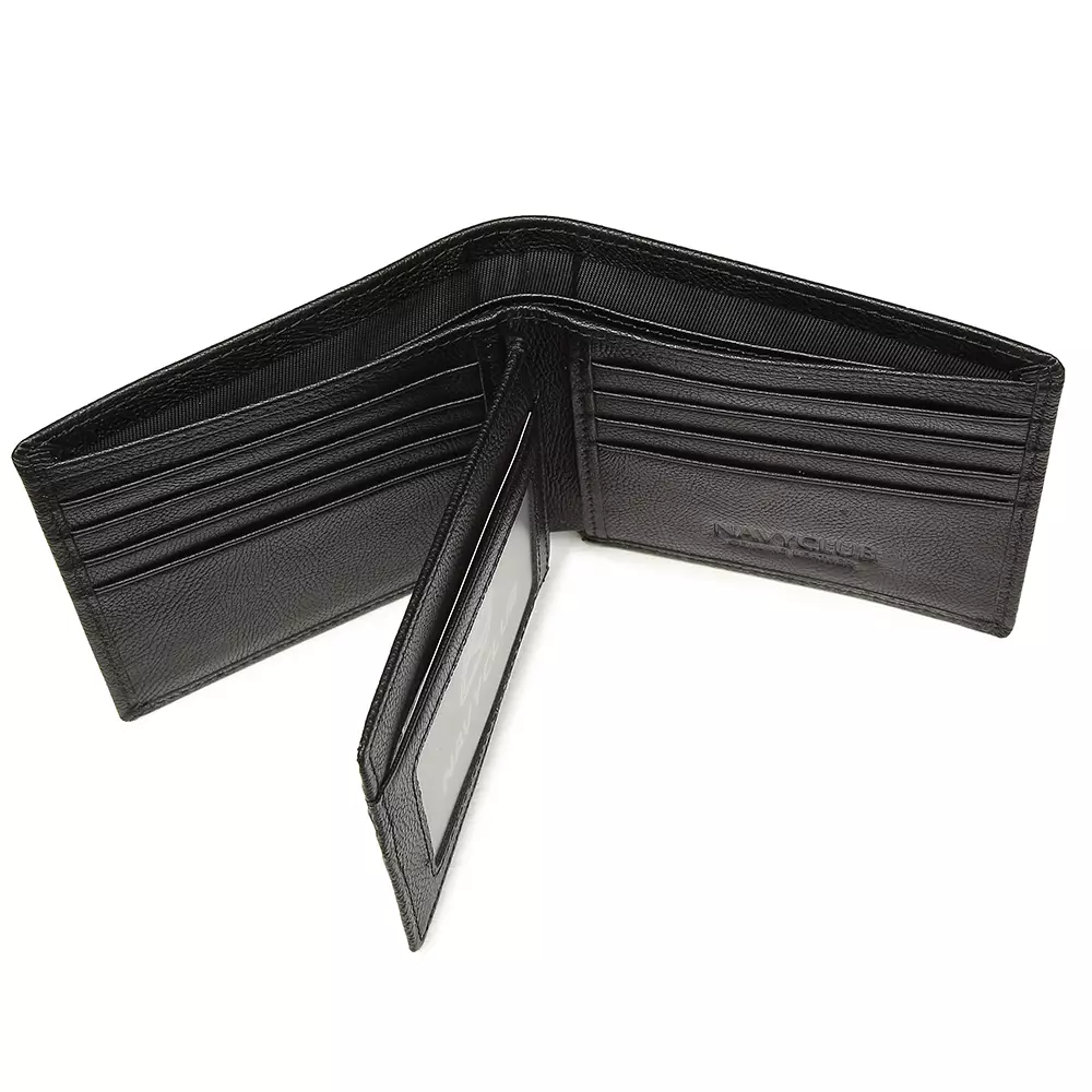 Navy Club Voyager Dompet Pria Lipat Dompet Kulit Asli - Free Box Exclusive