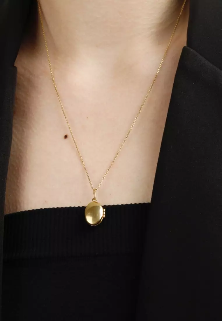 Per Sempre 18K Gold Adjustable Locket Necklace in 20"