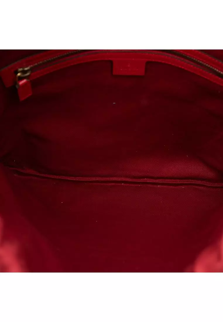 Gucci Pre-Loved Gucci Canvas Sylvie Baiadera Web Drawstring  display picture 1