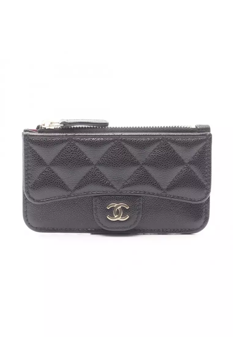 Buy Chanel Pre-Loved Chanel classic card case coin purse Caviar