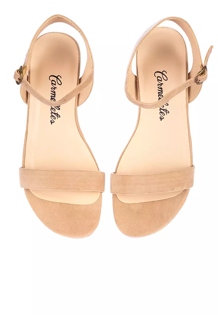 Low Heeled Suede Sandals