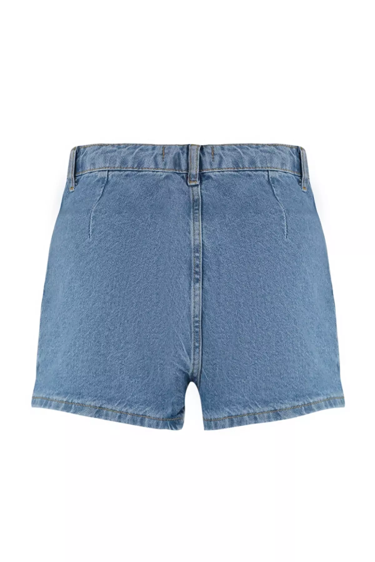 Pleated Denim Skort