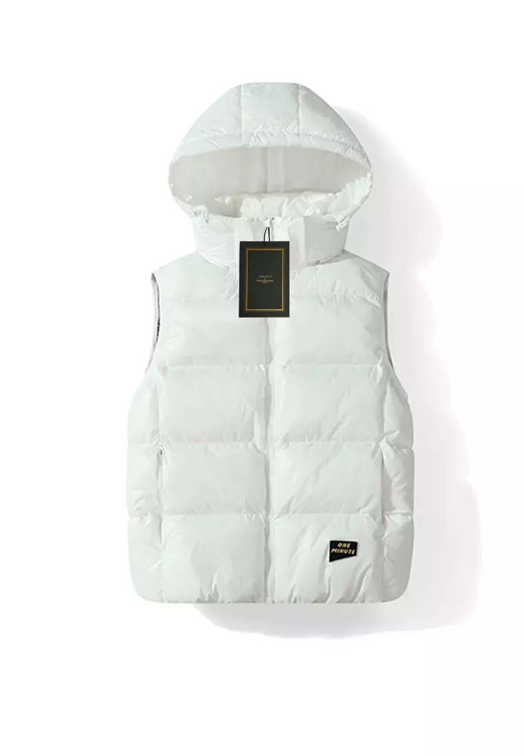 White hooded vest outlet