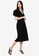 ZALORA BASICS black 100% Recycled Polyester Flare Dress 639E5AA1A917BFGS_4