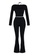 Trendyol black Ruched Detail Ribbed Knitted Set C0CC4AAD3C86BBGS_7