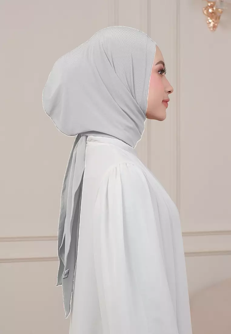 HIJAB INSTAN QIARA - SILVER GREY