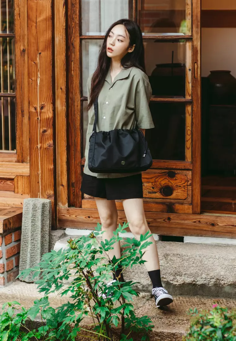 MOA Nylon Crossbody Bag All Black