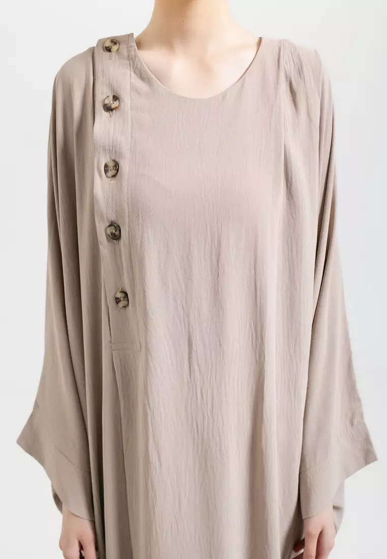 Zayna Abaya Light Taupe
