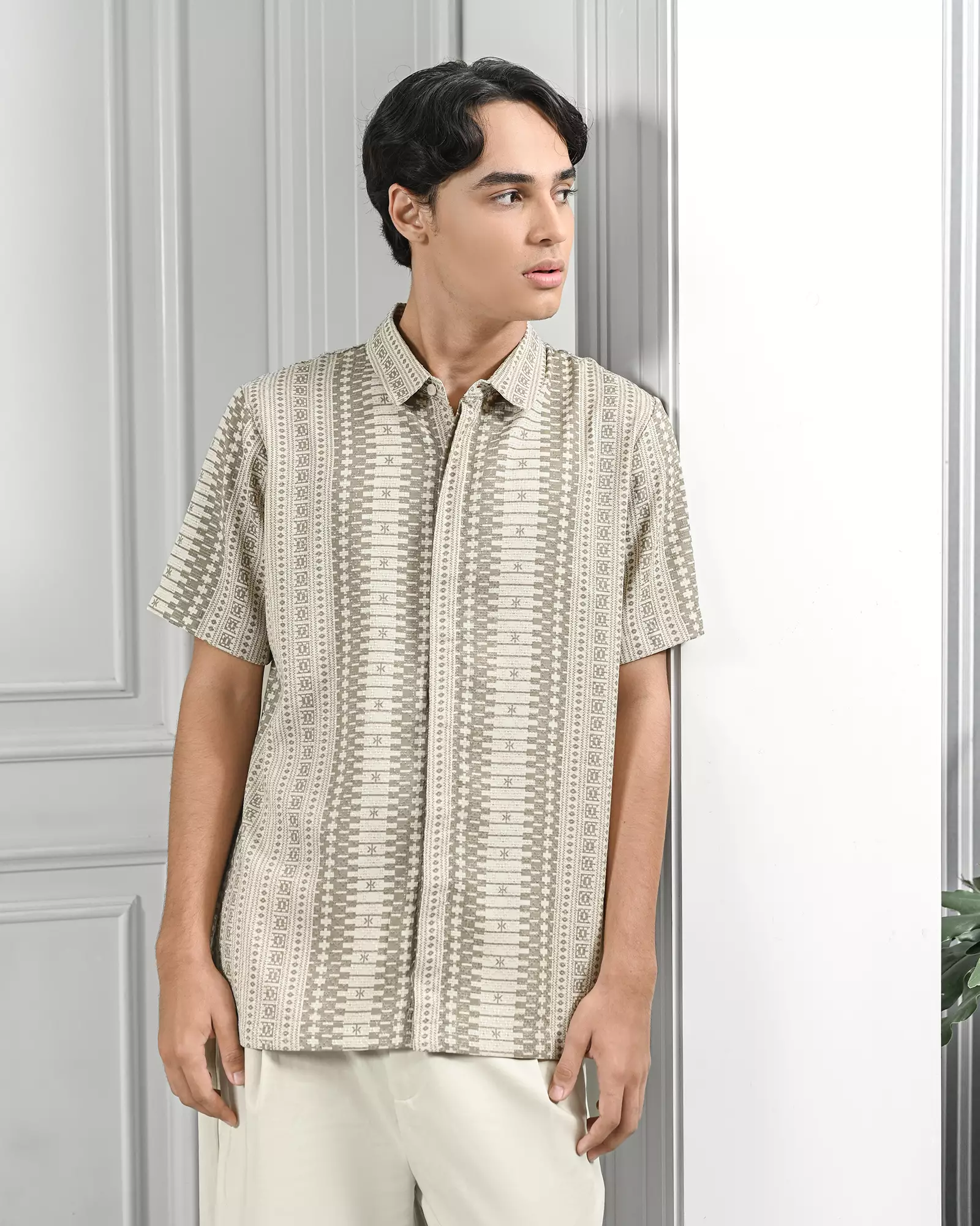 KASEP MADANA SHIRT / KEMEJA PRIA / BAJU LEBARAN - MOCCA