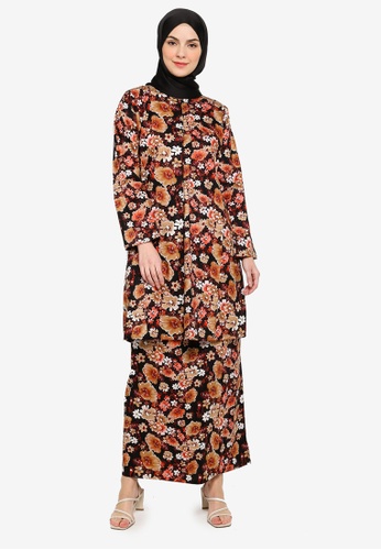 Baju Kurung Pahang from Azka Collection in Black