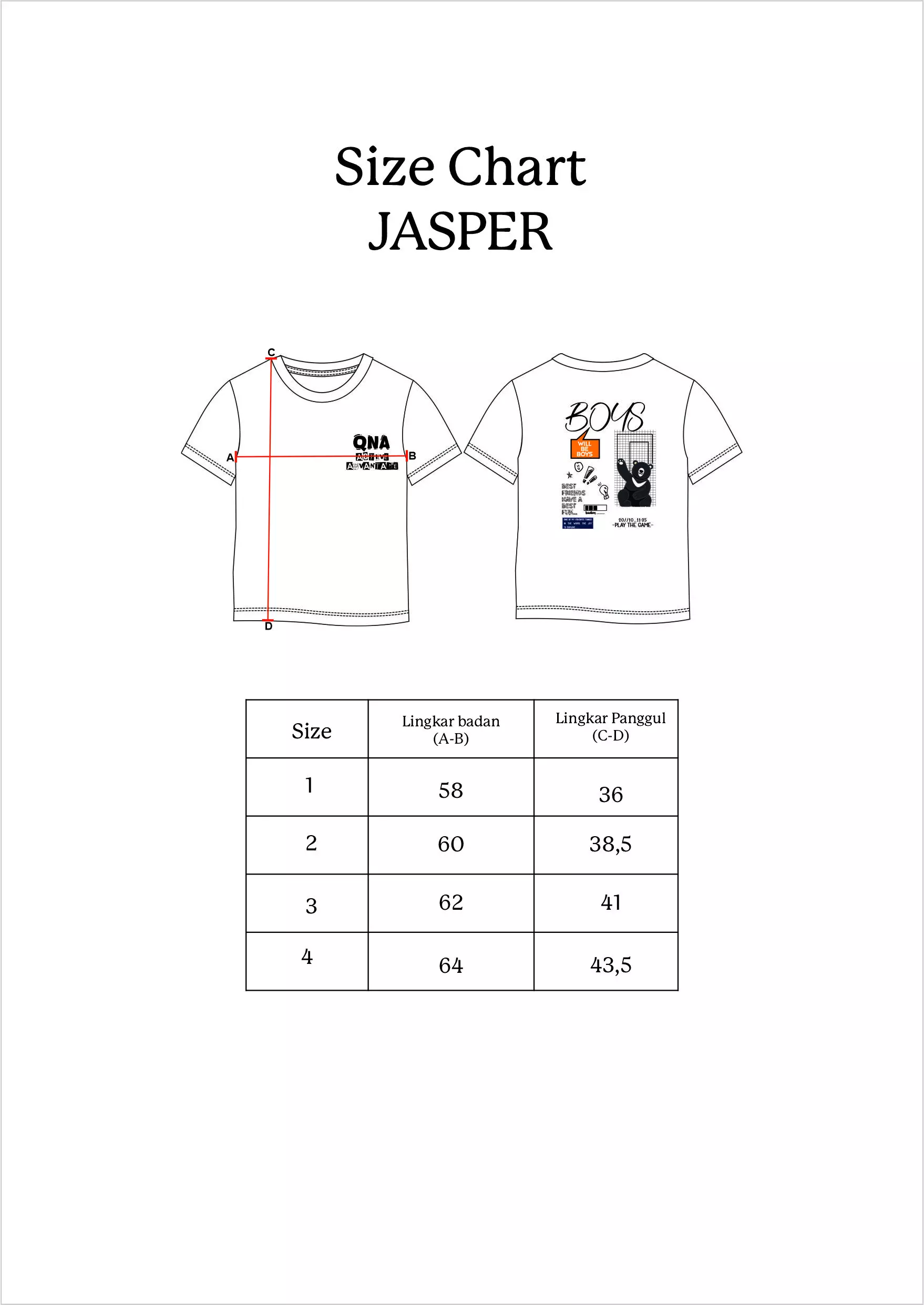 Qna Boy Jasper T-shirt Pendek Anak Dark Mustard