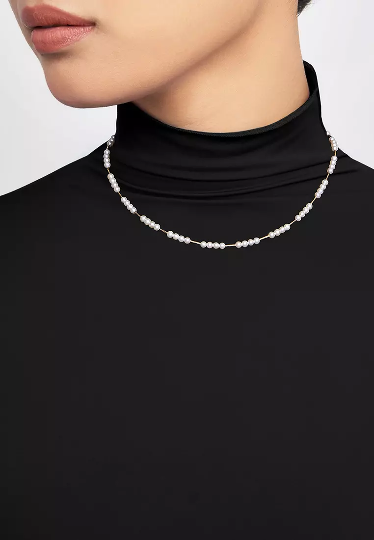 HABIB Fresh Water Pearl Necklace in 750/18K Yellow Gold 561360725