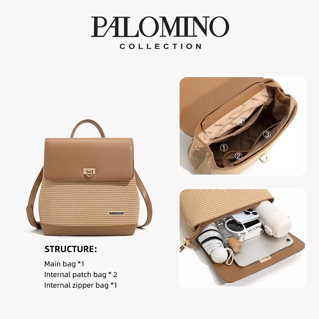 Palomino Jeanet Backpack Wanita Warna Khaki