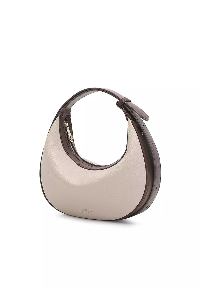 Women's Shoulder Bag / Sling Bag / Crossbody Bag (Tas Bahu / Tas Selempang Wanita) - Krem / Cokelat