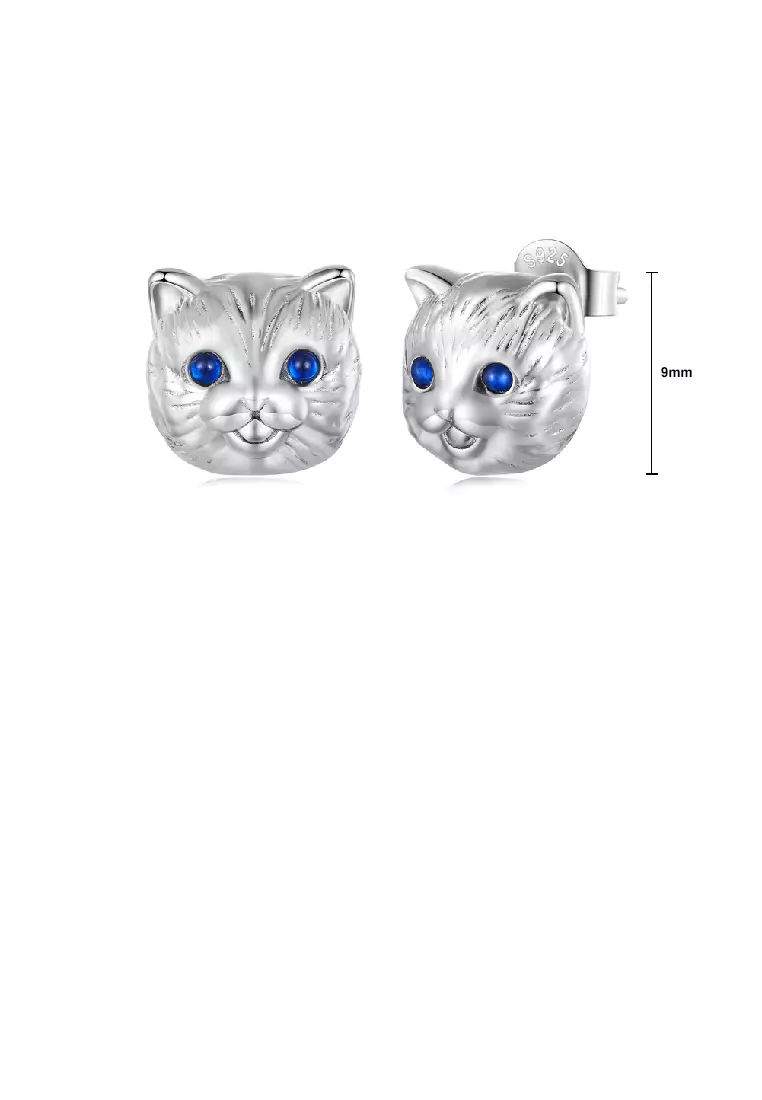 Cat stud earrings outlet
