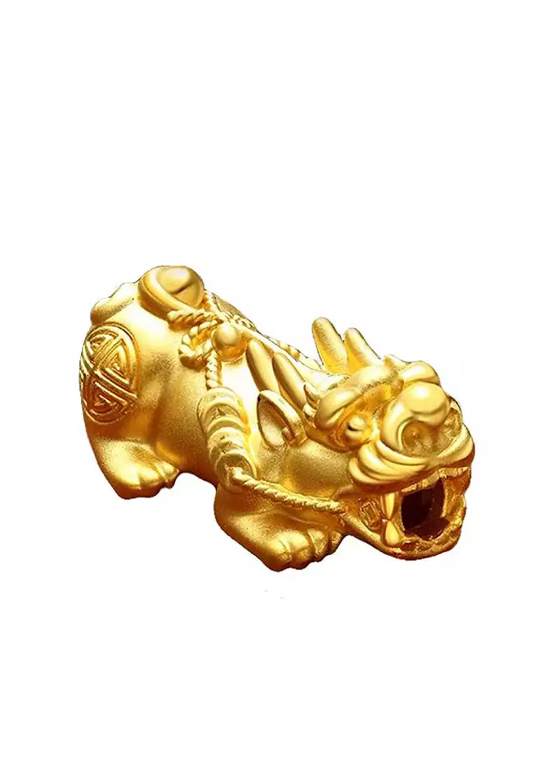 LITZ 999 (24K) Gold PiXiu Bracelet 双貔貅手链 EPC0639D-050-B (1.00g+/-)