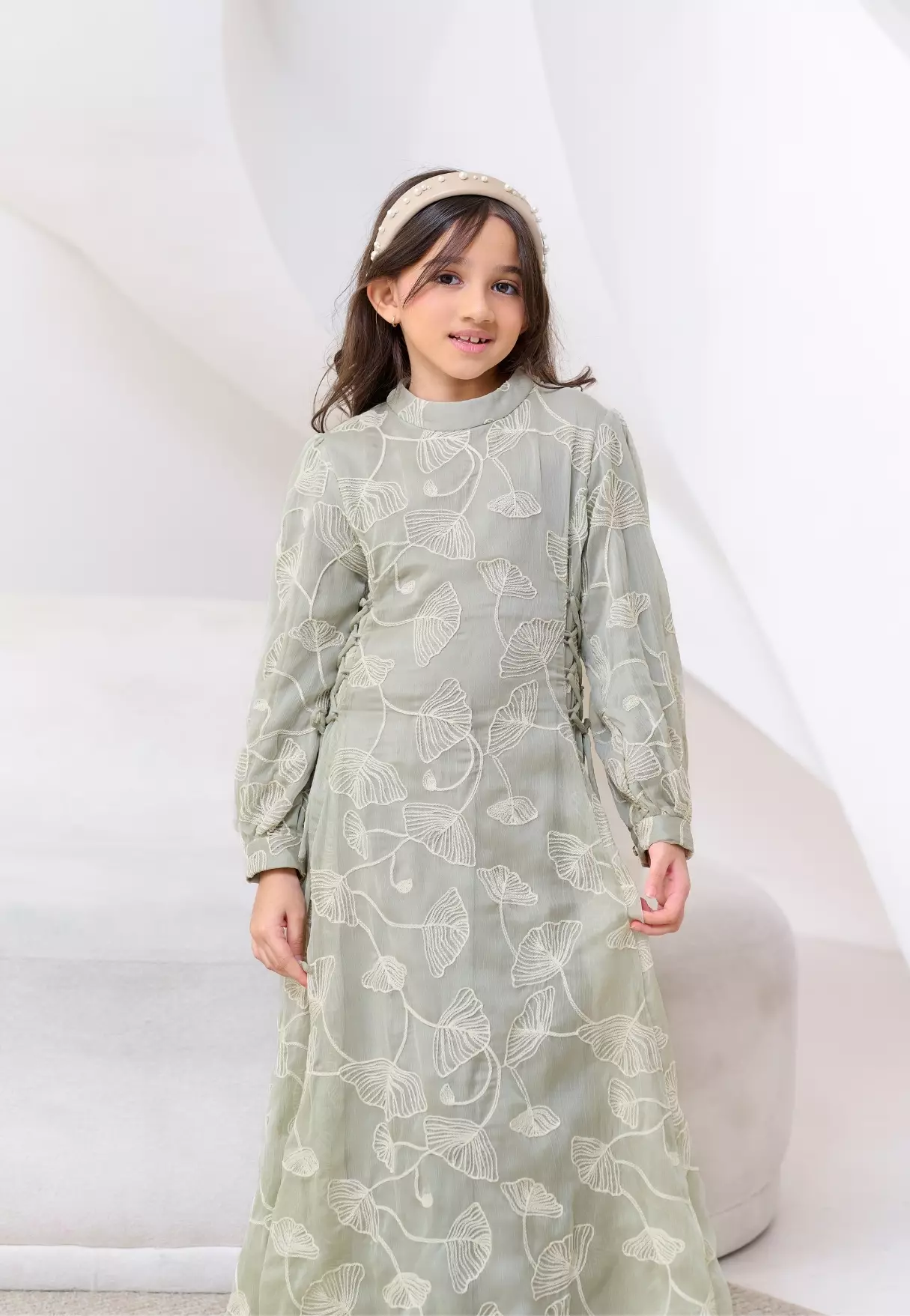Zakiyya Dress - Sage Kids