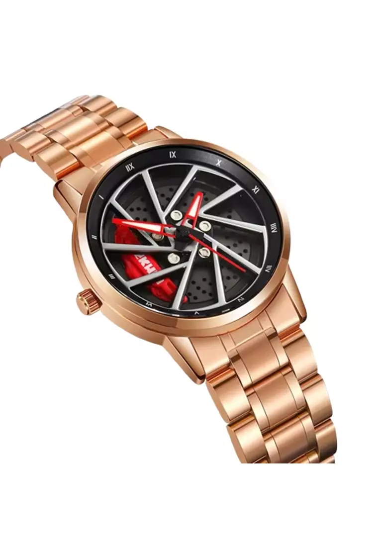 Jam Tangan Analog Pria Elegant B ORIGINAL - Rose Gold