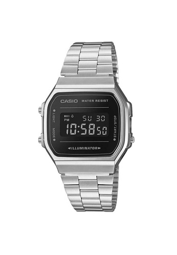 CASIO silver Casio Vintage Digital Watch (A168WEM-1D) ACAD8ACBFFB552GS_1