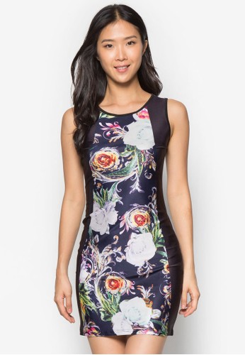 熱帶風貼身洋裝,esprit 價位 服飾, 服飾