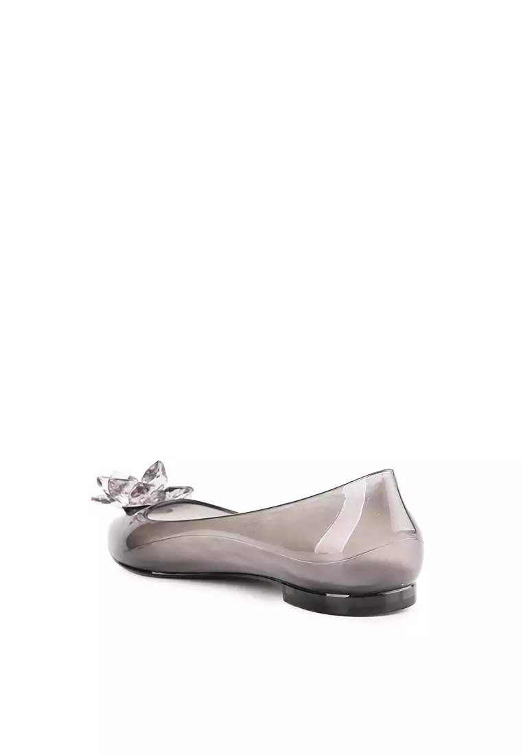 MABEL R2385-1 JELLY FLAT SHOES BLACK