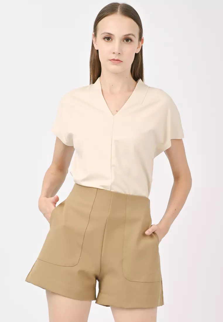 High Waist Tailored Shorts